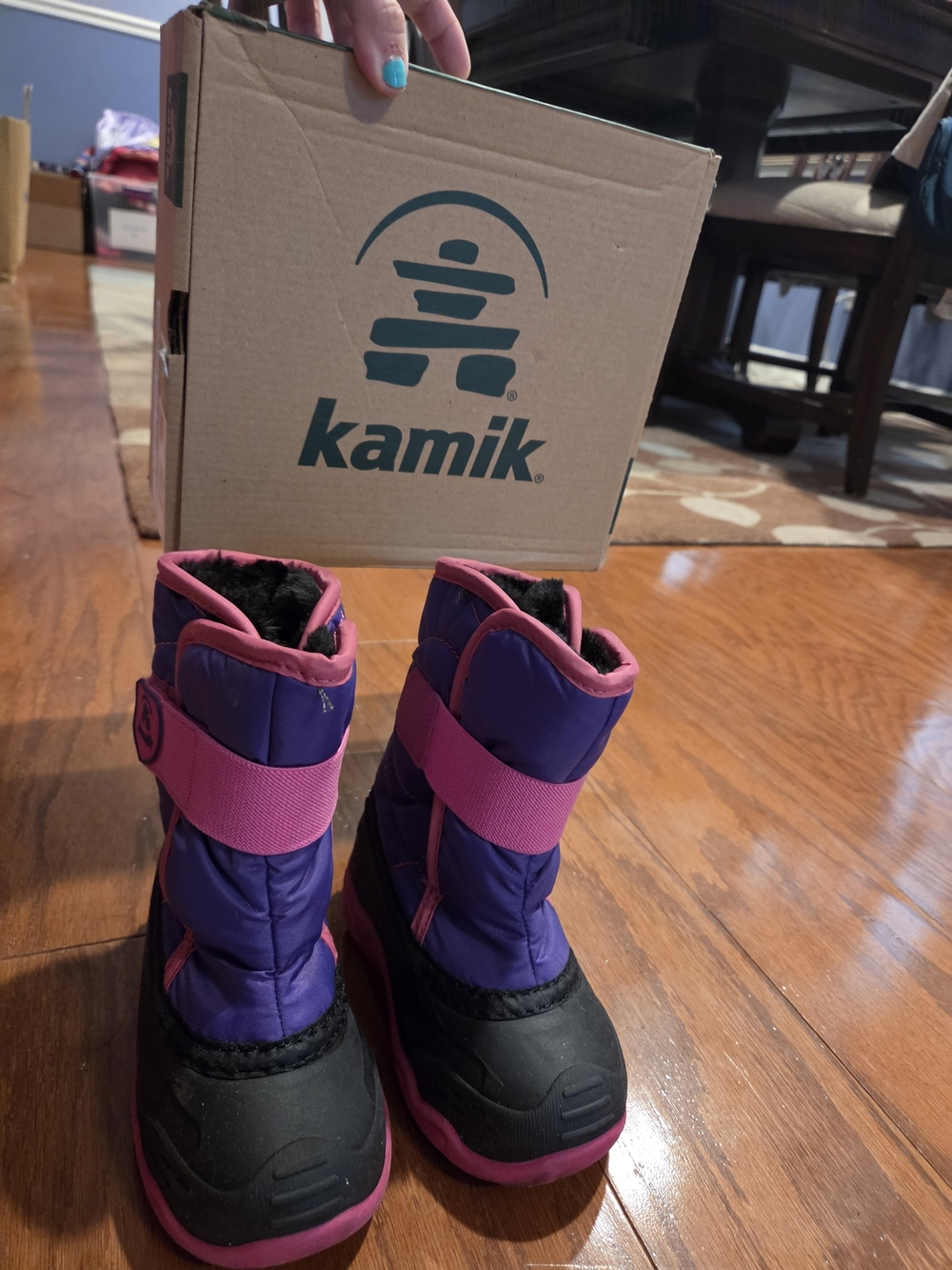 Kamik Girls Purple & Pink Snow Boots